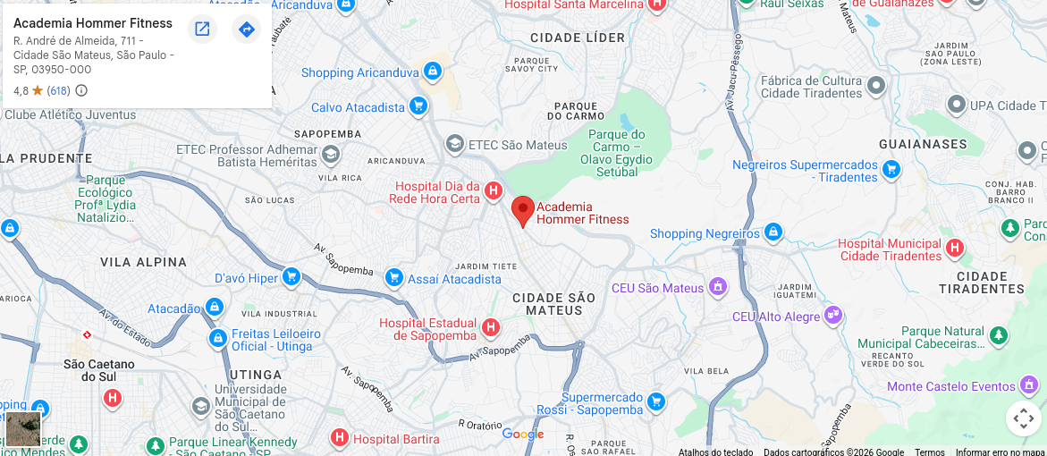 Preview do mapa da localizacao da Academia Hommer Fitness