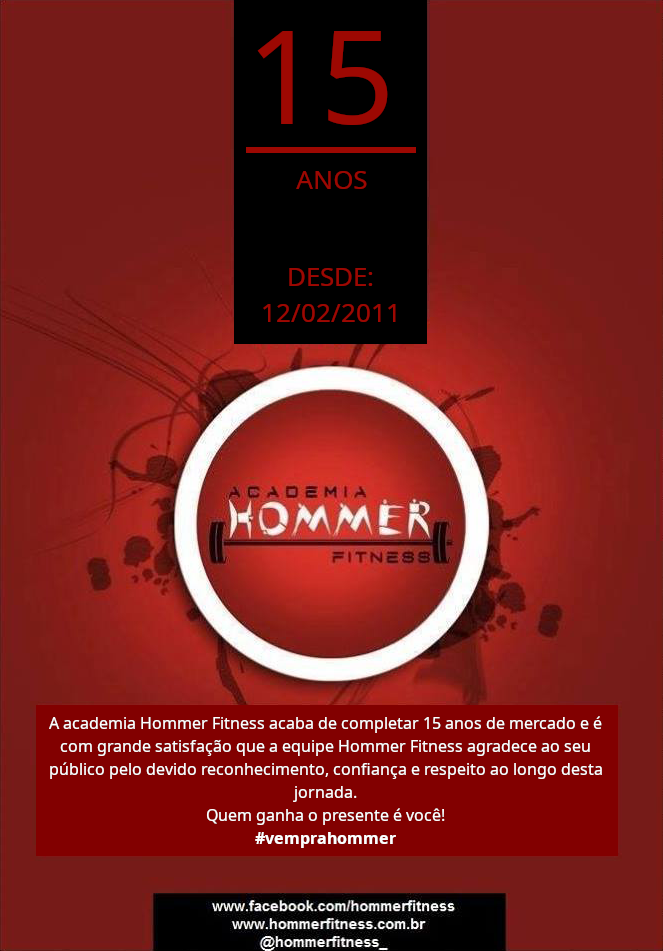 Fevereiro Aniversário HommerFitness